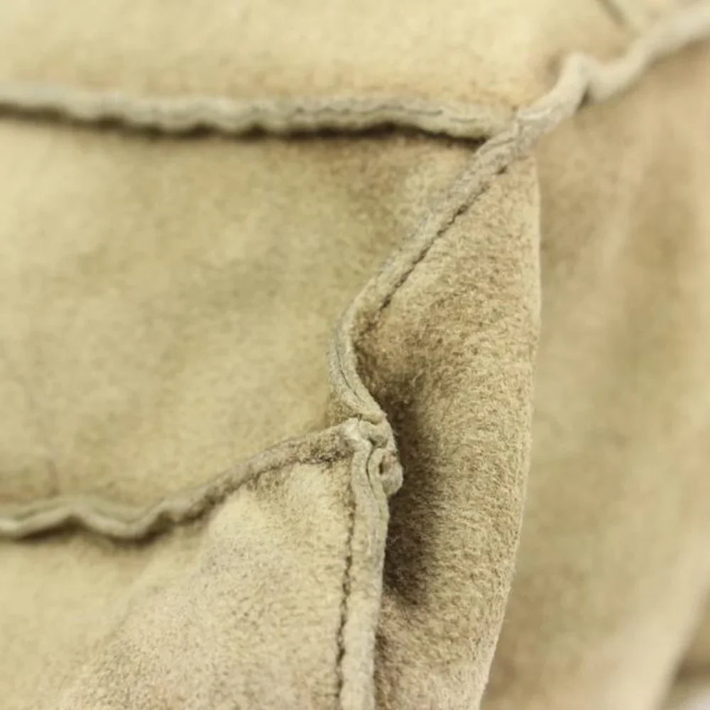 Chanel Light Brown Suede Patchwork Messenger Shopper Bag 87cz418s